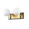 Z-Lite Parsons 2 Light Vanity, Matte Black, Olde Brass & Opal 477-2V-MB-OBR - alternate 7